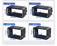 Boîtier de montage en rack en plastique 6U 260C, support antichoc pour amplificateur audio, boîtier d'expédition