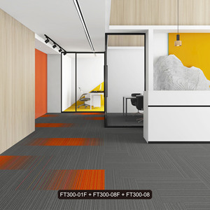 Dalles de moquette modernes à motif puzzle en polypropylène ignifugées pour usage commercial, bureaux, aéroports, personnalisables – Offre Spéciale - Product Image 2
