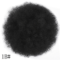 Moño de Pelo Sintético Rizado Afro - Coleta Afro Voluminosa con Cordón Ajustable, Cola de Caballo Despeinada con Micro Rizos para Mujer