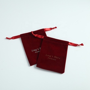 Bolsa de Joyería de Terciopelo Grueso Ecológica con Logotipo Personalizado, Bolsa de Embalaje con Cordón para un Almacenamiento y Exhibición Convenientes - Product Image 3