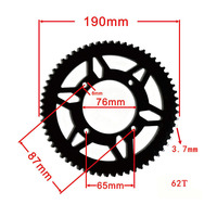 Nouveau # Pignon arrière à 35 maillons, 62 dents, 76 mm, pour karting, quad, mini moto tout-terrain
