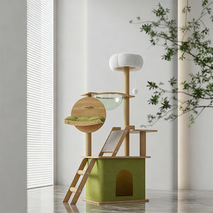 الشركة المصنعة إطار تسلق القط لطيف شجرة القط الفاخرة مع Scratcher سوبر الخشب الحيوانات الأليفة شجرة برج القط - Product Image 1