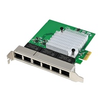 Carte réseau interne PCIe X1 RTL8111H six ports RJ45 Gigabit Ethernet pour ordinateurs de bureau en stock