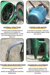 Broyeur de grains haute performance pour aliments animaux, broyeur d'herbes séchées, machine à moudre le maïs - Vente chaude - Product Image 4