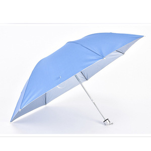 Parapluie Apollo 3 plis, revêtement argenté, ouverture manuelle, parapluie soleil et pluie, couleurs mélangées, parapluie promotionnel - Product Image 5