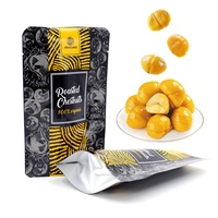 Sachet en plastique mat noir personnalisé en aluminium pour emballage alimentaire et snacks, thermoscellable, étanche, à fond plat, vente en gros