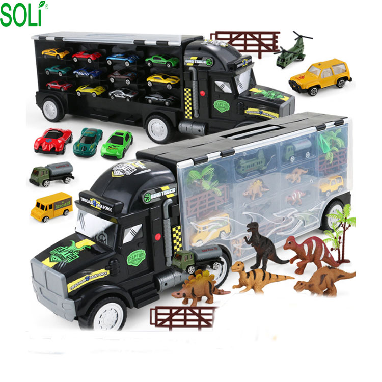 Подарок на день рождения автомобиль динозавр модель контейнер грузовик мальчик игрушки для мальчиков
