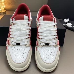 Chaussures de sport tendance de luxe respirantes à lacets pour hommes et femmes – Baskets confortables en cuir véritable de marque célèbre pour la marche - Product Image 2