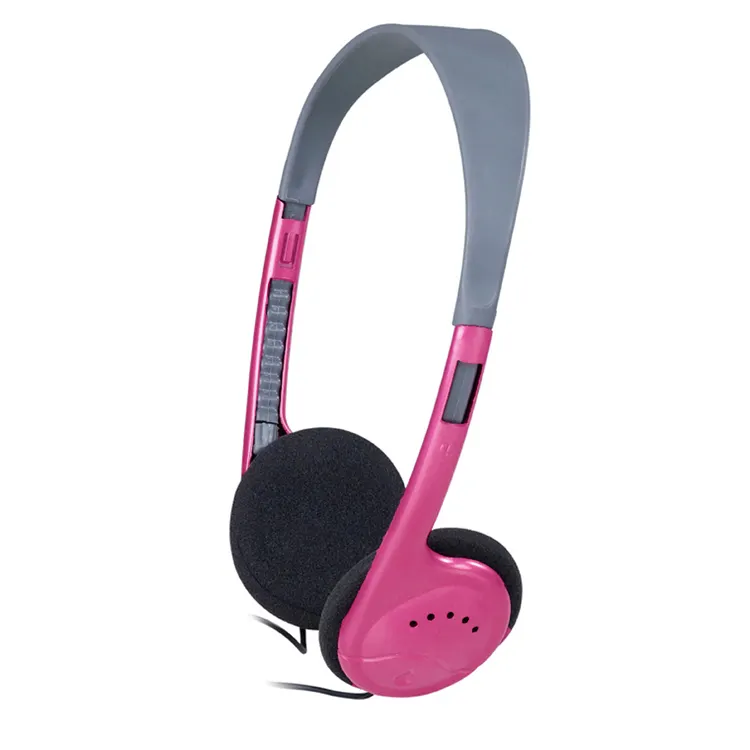 Fabriek Groothandel 3.5Mm Stereo Bedrade On-Ear Luchtvaart Headsets Goedkope Intrekbare Wegwerp Multimedia Hoofdtelefoon