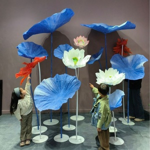 Oferta Especial: Arte en Papel de Patrimonio Cultural Inmaterial, Flores de Papel Simuladas de Hoja de Loto para Atrezzo de Sitios Turísticos Culturales - Product Image 1