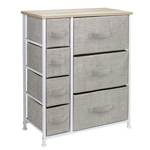 Commode verticale <span class=keywords><strong>à</strong></span> cadre en acier avec bacs en tissu, organisateur de tiroirs, coffre de rangement, <span class=keywords><strong>tour</strong></span> de rangement avec bacs en tissu - Product Image 1