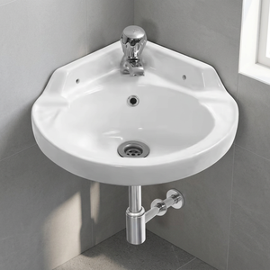 Lavabo Cuadrado de Cerámica de 14x18 Pulgadas para Colgar en la Pared, Lavamanos para Baño, para Proyectos Comerciales de Hoteles, Venta al por Mayor - Product Image 2