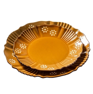 Japonés emperatriz Luz de lujo avanzado Sentido de cerámica vajilla alto nivel de apariencia hogar tazón plato conjunto ensaladera - Product Image 2