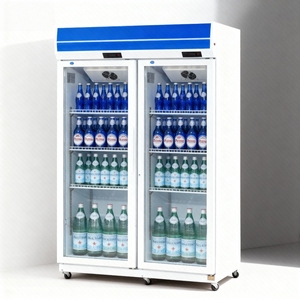 Congélateur vertical de 300 L avec porte vitrée pour boissons, réfrigérateur à bière, vitrine réfrigérée pour boissons pour magasin de proximité - Product Image 1