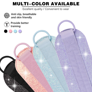 LADYGLOW En gros Sangles <span class=keywords><strong>de</strong></span> <span class=keywords><strong>musculation</strong></span> respirantes et durables violettes pailletées, Bandes <span class=keywords><strong>de</strong></span> maintien pour poignets <span class=keywords><strong>de</strong></span> fitness, Coussinets <span class=keywords><strong>de</strong></span> barre en mousse, <span class=keywords><strong>Ceinture</strong></span> <span class=keywords><strong>de</strong></span> <span class=keywords><strong>musculation</strong></span> - Product Image 2