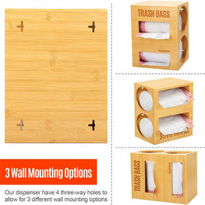 Distributeur de sacs poubelles 2 en 1 Porte-rouleau de sacs poubelles 13 gallons Organisateur de <span class=keywords><strong>rangement</strong></span> <span class=keywords><strong>sous</strong></span> l'évier - Product Image 5