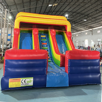 Publicité gonflable extérieure de double de glissière d'eau de jeu de structure d'enfants