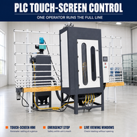 Machine de sablage vertical automatique pour verre avec écran tactile PLC pour usine de traitement du verre dépoli