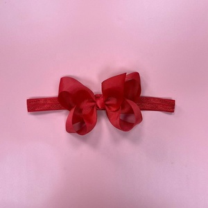 Bán Sỉ Băng Đô Nơ Tóc 6 Inch Băng Đô Sọc Ngang Màu Trơn Băng Đô Co Giãn Nơ Lớn Cho Bé Gái Trẻ Sơ Sinh - Product Image 6