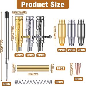 Kits <span class=keywords><strong>de</strong></span> bolígrafos <span class=keywords><strong>de</strong></span> latón macizo personalizados con clip <span class=keywords><strong>de</strong></span> rifle, llave inglesa, tornillo <span class=keywords><strong>de</strong></span> caja <span class=keywords><strong>de</strong></span> pistola y acción <span class=keywords><strong>de</strong></span> revólver para torneado <span class=keywords><strong>de</strong></span> madera DIY - Product Image 2