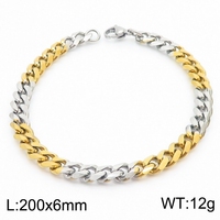 Cadena Cubana de Miami, Chapada en Oro de 18K, Acero Inoxidable 316L, Pulseras de Eslabones Estilo Hip Hop para Hombre y Mujer
