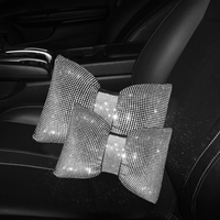 Coussin de Voyage Confortable en Peluche avec Nœud pour Appuie-tête de Voiture, Modèle Princesse Perle de Cristal, Idéal pour Filles