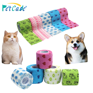 Fasciatura autoadesiva avvolgente traspirante Vet Wrap Vetrap coesive bendaggio pronto soccorso per animali domestici atletico elastico involucro autoaderente - Product Image 4
