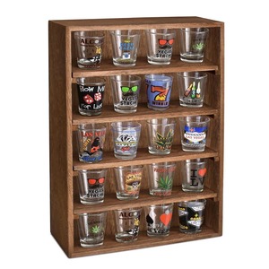 Étagères murales en bois design pour objets de collection - figurines, verres à liqueur, boîtes à épices, cosmétiques ou parfums - Product Image 1