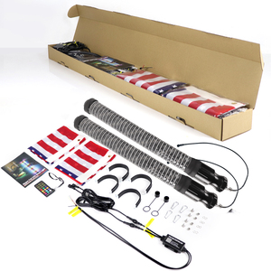 Nouveau COB Led <span class=keywords><strong>Whip</strong></span> Light 2.2 pouces d'épaisseur graisse RGB Chase Led <span class=keywords><strong>Whip</strong></span> Lights 1ft 2ft 3ft avec télécommande et application contrôle spirale antenne lumière - Product Image 4