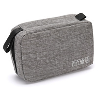 Trousse de Toilette de Voyage Imperméable en Polyester avec Séparation Sec/Humide, Organisateur Suspendu, Fermeture Éclair, Rangement Domestique