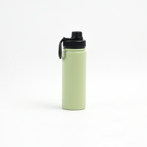 Bouteille d'eau sport isotherme en acier inoxydable à double paroi, anti-fuite, 500 ml, à large ouverture, pour la randonnée et le camping, avec couvercle - Product Image 1