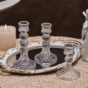 Portavelas de Cristal de Estilo Nórdico Francés, Decoración Romántica para Cenas a la Luz de las Velas, Accesorios para Fotos de Boda, Decoración de Mesa Estilo INS - Product Image 3