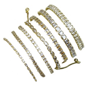 Bijoux de mode, bracelets ajustables en or 18 carats, zircone cubique géométrique, diamants multiformes, bracelets tennis pour femmes - Product Image 1