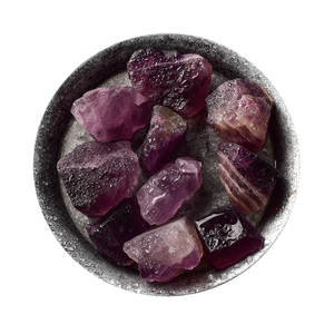 Pierre de cristal de <span class=keywords><strong>fluorite</strong></span> violette pour la protection de l'énergie de mise au point d'intuition-pour les styles de mascotte de lettres d'amour Feng Shui - Product Image 6