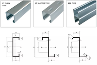 Perfil de Acero en Forma de U y C de Alta Resistencia EN S235jr S275jr S355jr ASTM A36 A572 A992 JIS SS330 SS400