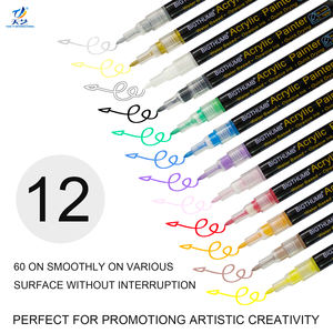 Каменная живопись, водостойкая Перманентная быстросохнущая 2 мм перо, камень, керамика, стекло, кружки, деревянная карточка, ткань, «сделай сам», Крафт, акриловая краска, маркер - Product Image 6