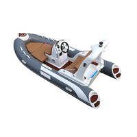 Bateau de pêche gonflable en fibre de verre avec tube en PVC RIB 390CL, yacht RIB de luxe, couleur blanche