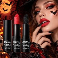 Rouge à lèvres Julystar professionnel, formule velours, brillance intense infusée de paillettes, longue tenue 8 heures, lisse et confortable