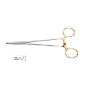 Olsen Hegar Soporte de Aguja Fórceps Quirúrgicos TC Insertos de Carburo de Tungsteno Anillos Dorados Hechos Acero Instrumentos de Metal Conjunto de Instrumentos - Product Image 4