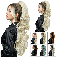 Extensions de cheveux en queue de cheval longues et lisses, multi-couleurs disponibles, vente en gros D.S Hair