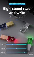 Clé USB en cristal 8 Go 16 Go 32 Go 128 Go, clé USB haute capacité, haute vitesse USB 3.0 pour le stockage de photos, logo personnalisé OEM