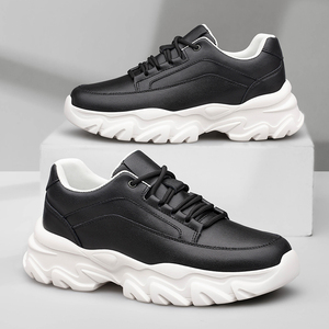 New Unisex Elevator Shoes Big Size 6CM Lift <b>Sneakers</b> Cow Leather Insoles Daily Height Increasing Sport Shoes for <b>Men</b> for Spring - Product Image 4