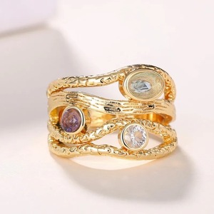Anello con Gemma H343, Ametista Naturale Rotonda con Incastonatura a Castone, Anelli Unisex alla Moda, Gioielli Regalo - Product Image 2