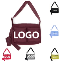 Bolso Bandolera Qetesh de Nailon Impermeable, Portátil, de Alta Calidad, Gran Capacidad, para Uso Diario, Unisex, con Logotipo Personalizado