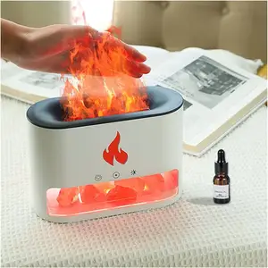 2023 Neues Produkt 250ml Flammen aroma diffusor Silent USB Diffusor Luftbe feuchter Aroma lampe Himalaya Salz stein diffusor