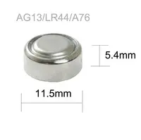 Gmcell botão alcalino de 1.5v, bateria de célula tipo moeda ag13 lr44