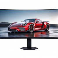 Nouvel écran d'ordinateur LED 34 pouces 21:9 UltraWide 4K75Hz HDR avec support rotatif réglable en hauteur, double ports DP, pour bureau professionnel