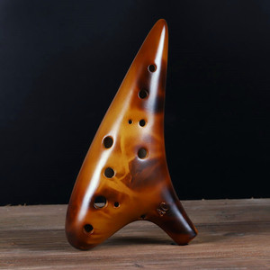 Ocarina de Cerámica de 12 Orificios, Tipo Alto C, Ahumada con Paja, Instrumento de Viento, Venta al por Mayor para Clases de Música y Regalos - Product Image 5