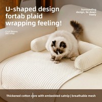 Tapis rafraîchissant pour animaux de compagnie Cool Bean avec coussin de soutien en forme de U, respirant, antidérapant, lavable, coussin de couchage pour chat et chien pour l'été