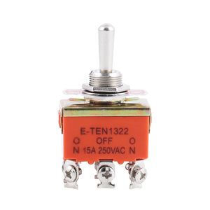 Interruptor de Palanca E-TEN, Orificio de 12 mm, 15 A, 250 V CA, SPST SPDT, Terminal de Tornillo, Palanca de Plástico y Metal - Product Image 3